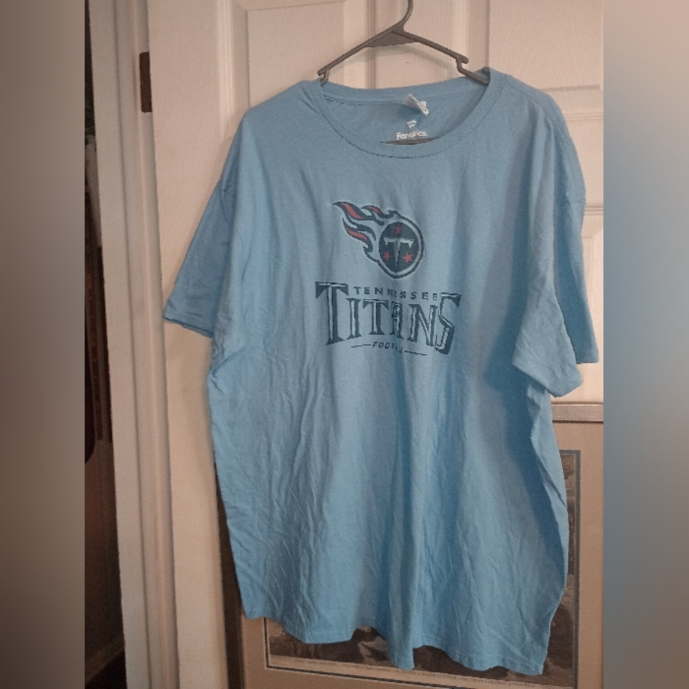 Fanatics Tennessee Titans Light Blue T-Shirt Size 2XL